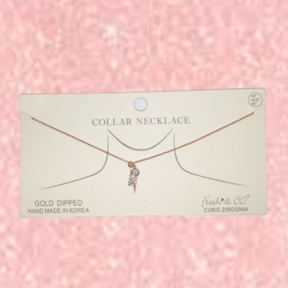 Lightning Charm Choker/Collar Necklace